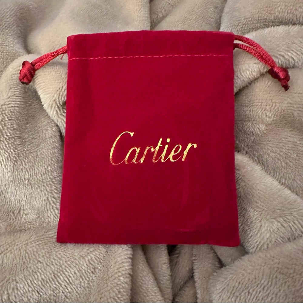 PRELOVED CARTIER Velvet Jewelry Pouch Bag for Rings Necklaces Earrings